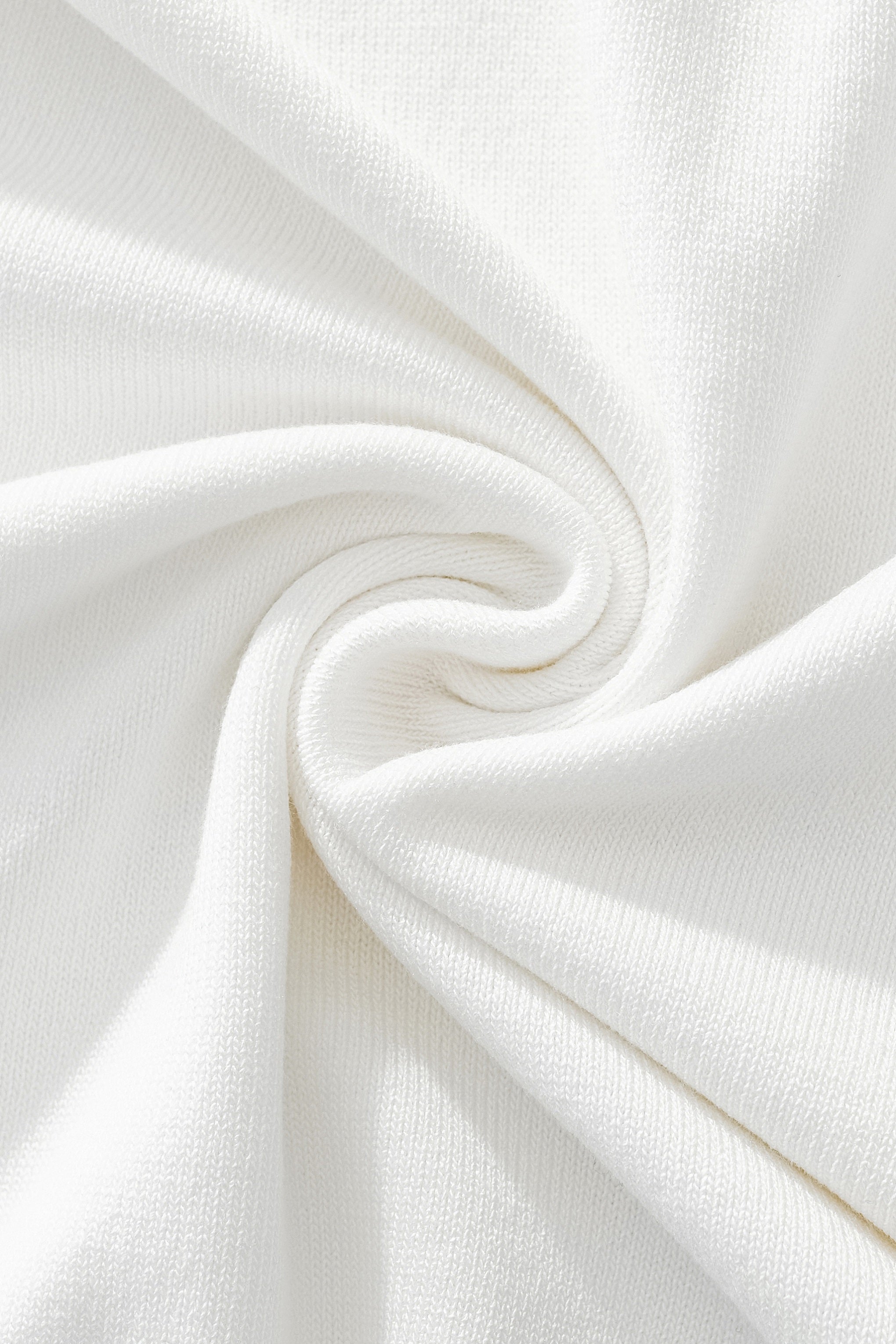 Strato Trim Knit Tee WHITE