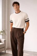 Monaco Trim Knit Tee WHITE