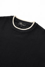 Monaco Trim Knit Tee BLACK
