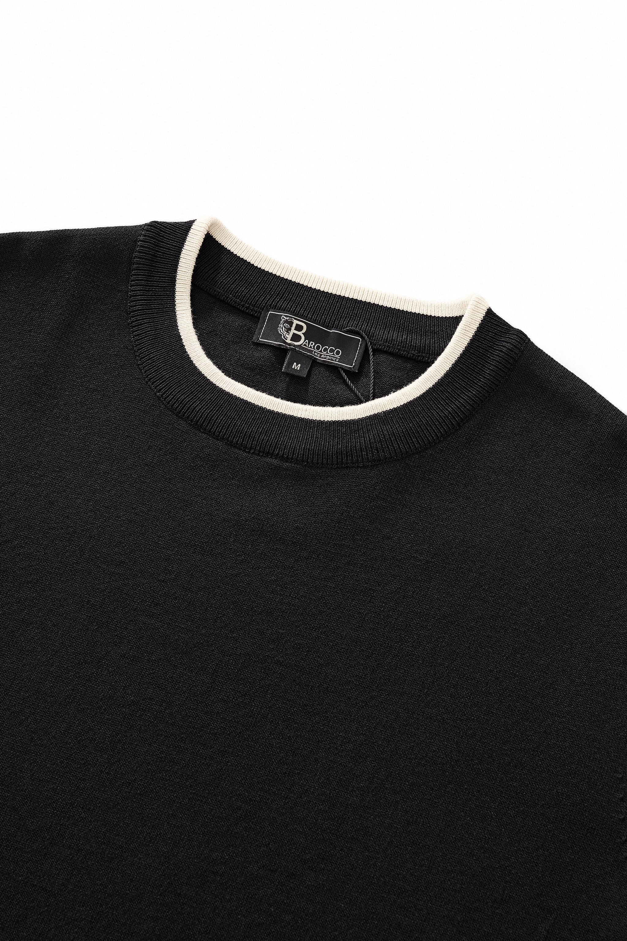 Monaco Trim Knit Tee BLACK