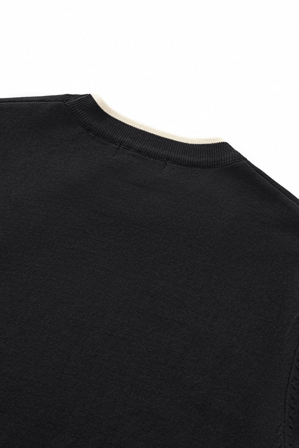 Monaco Trim Knit Tee BLACK