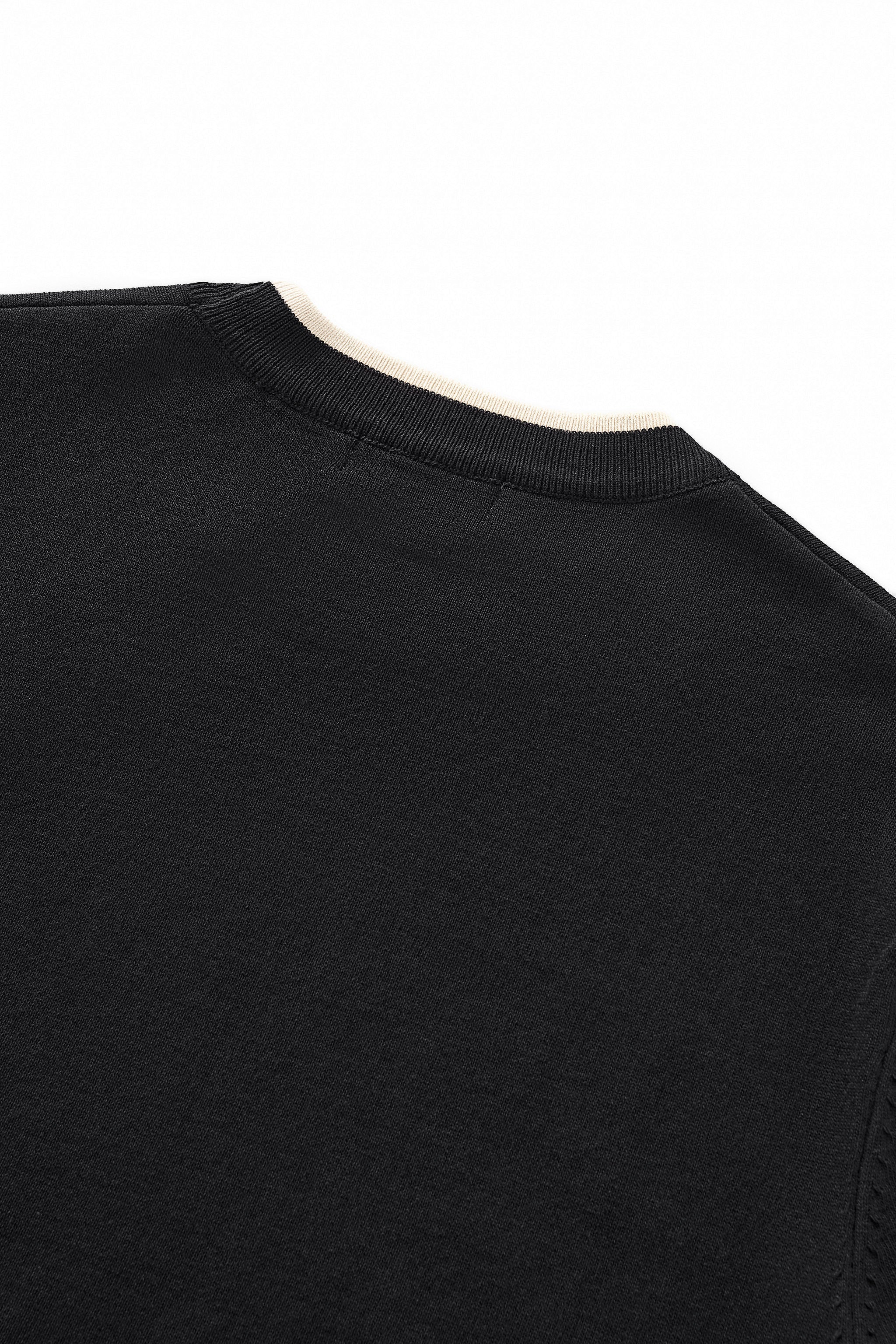 Monaco Trim Knit Tee BLACK