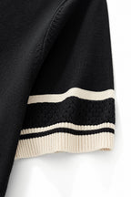 Monaco Trim Knit Tee BLACK