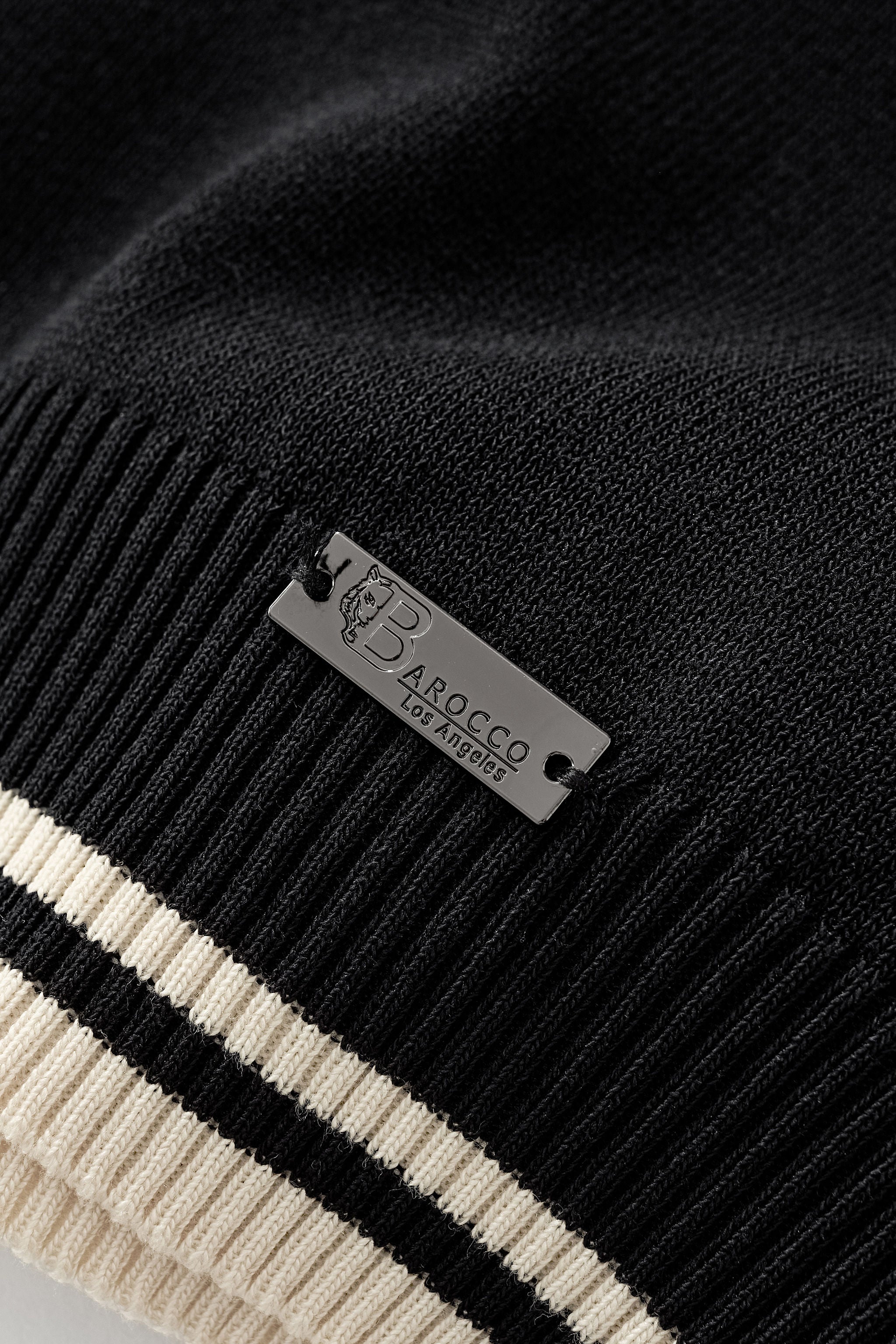 Monaco Trim Knit Tee BLACK