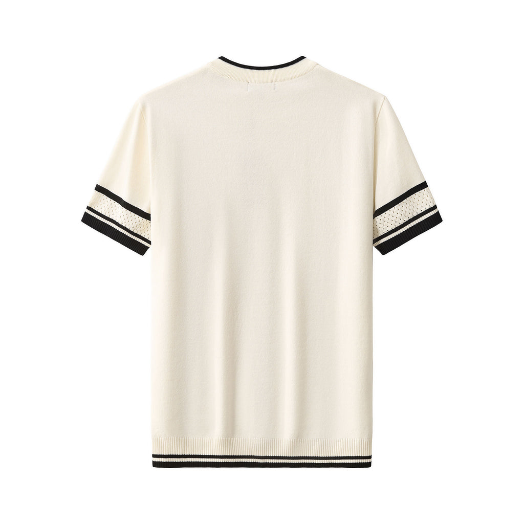 Monaco Trim Knit Tee WHITE
