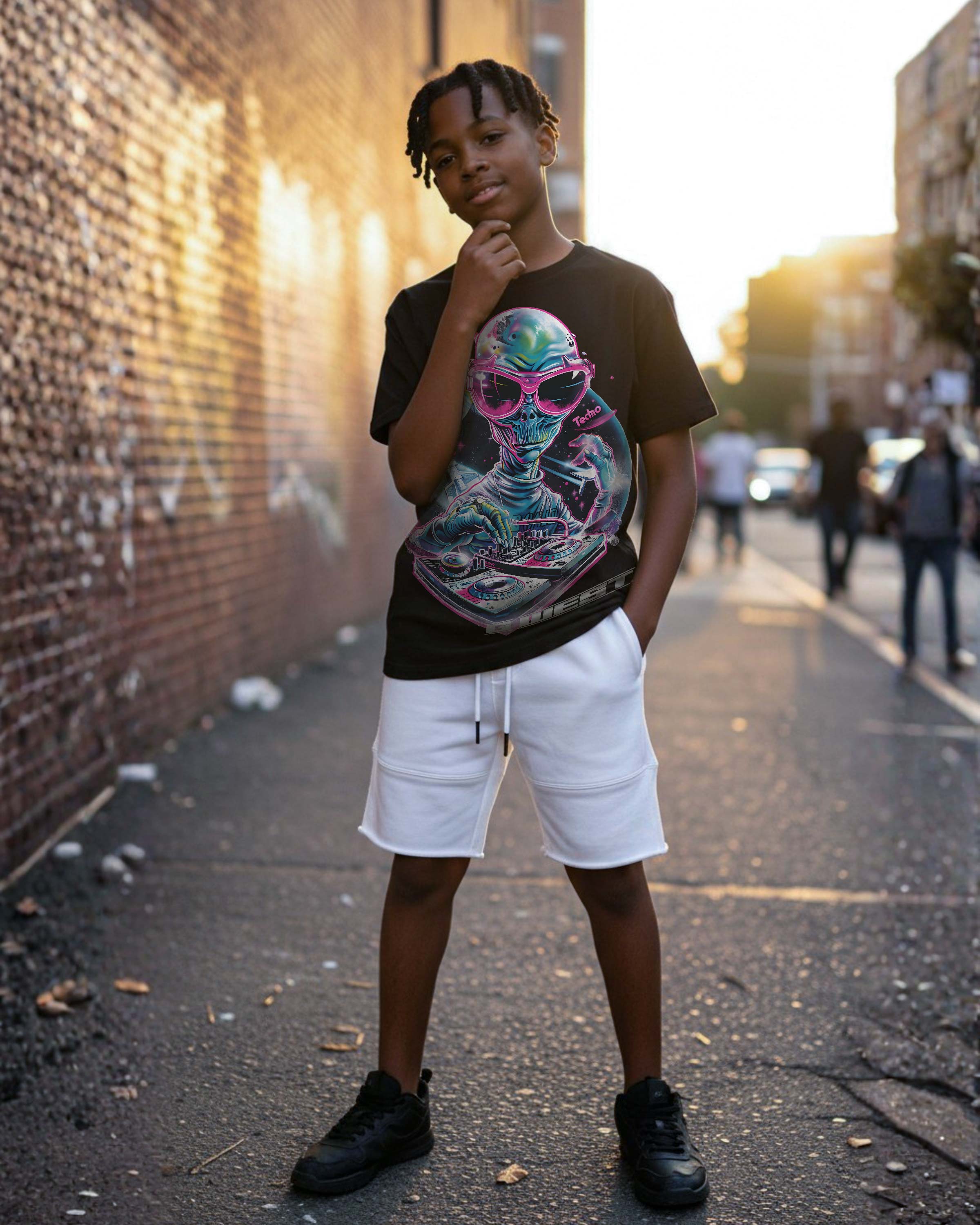 G West Kids Techno Dj Tshirt Mens G West