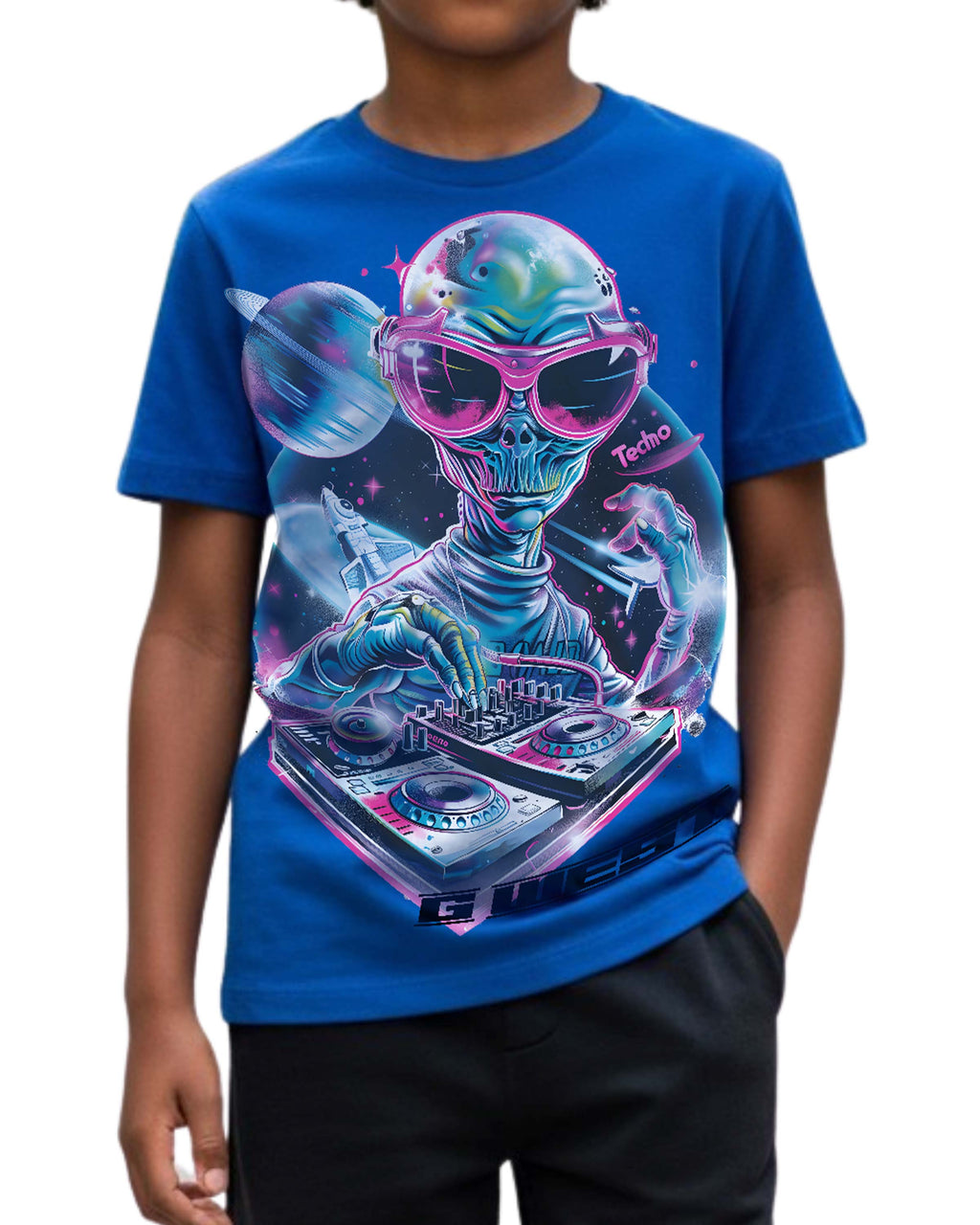 G West Kids Techno Dj Tshirt Mens G West