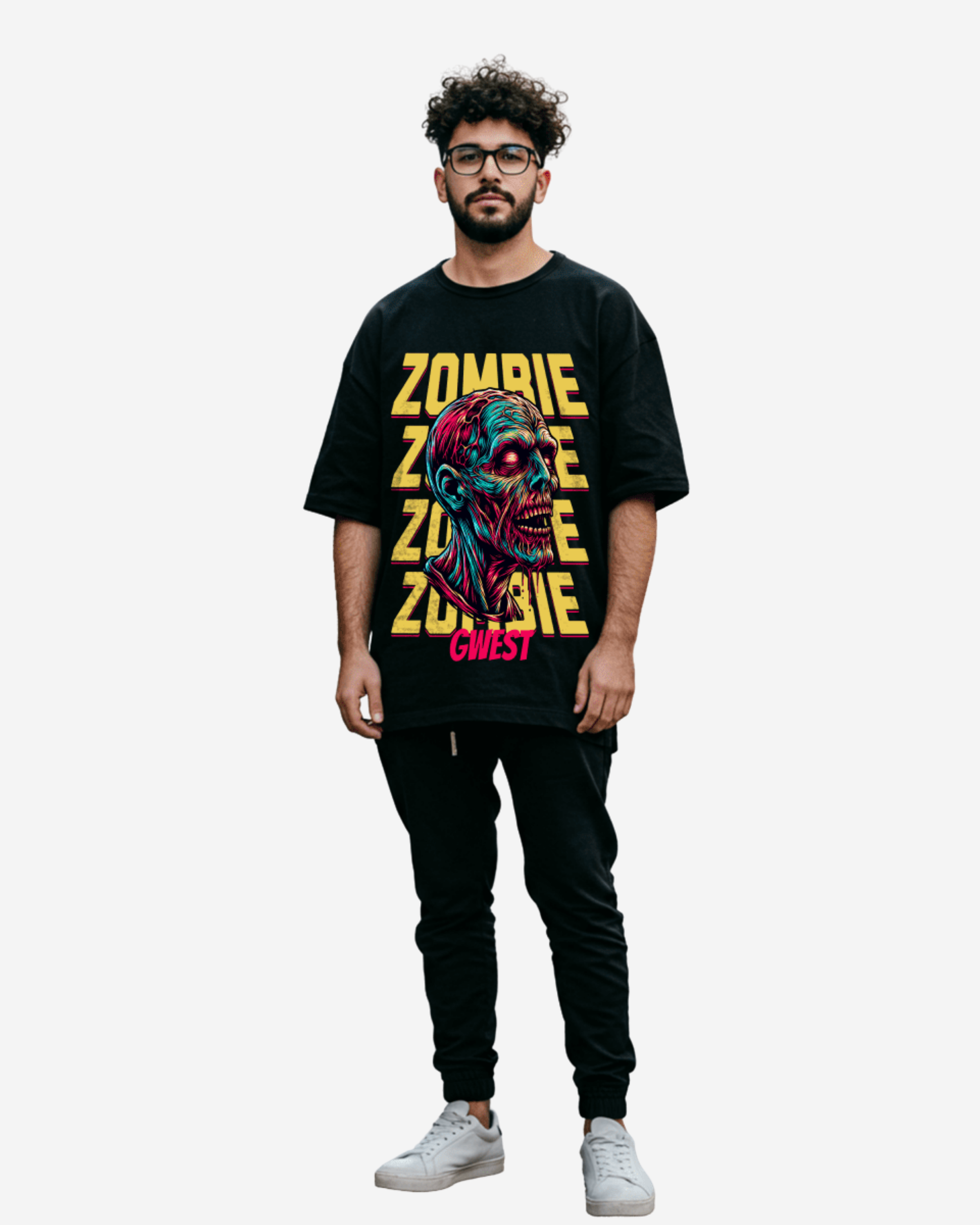G West Zombie Apocalypse Oversized T-Shirt Mens G West