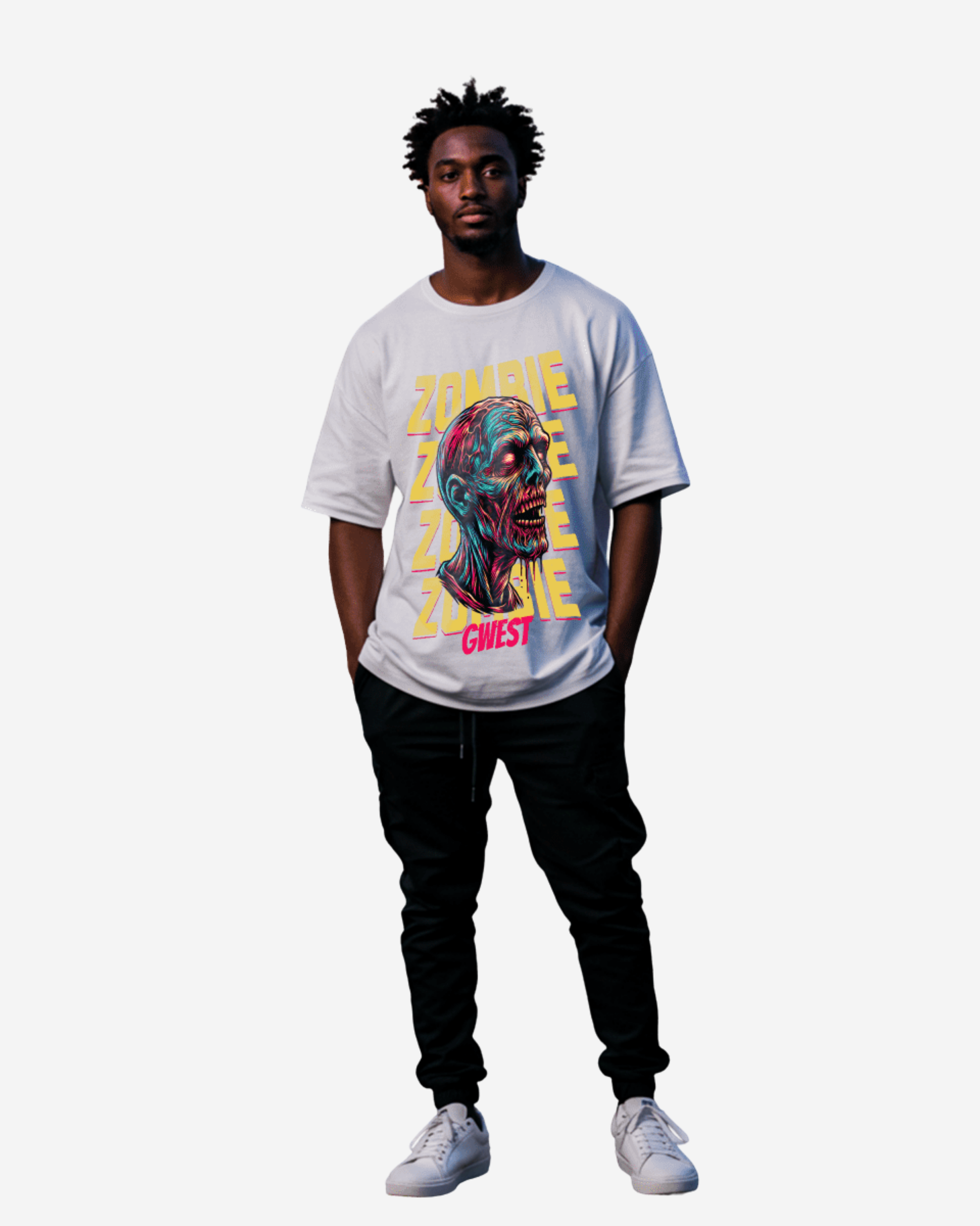G West Zombie Apocalypse Oversized T-Shirt Mens G West