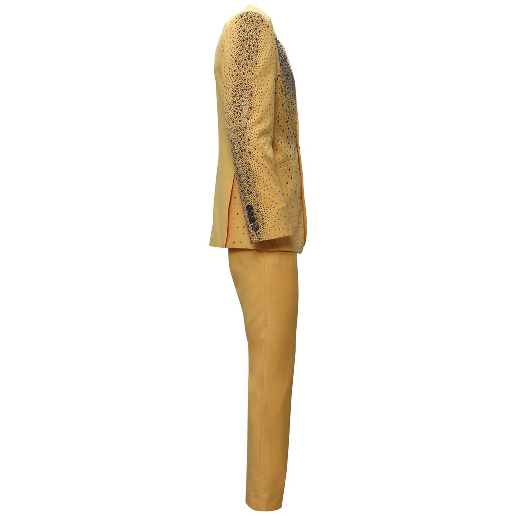 Golden Radiance Crystal Suit Set-YELLOW/GUN