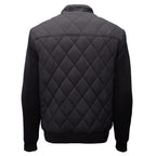 Urban Crest Quilted Bomber Jacket BLACK