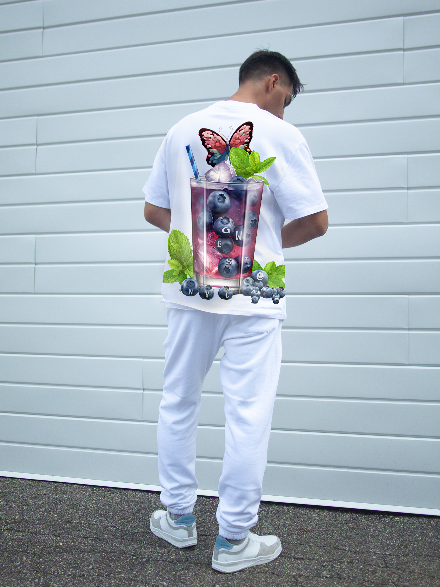 G West Mens Oversize Blueberry Mohito Tee G West