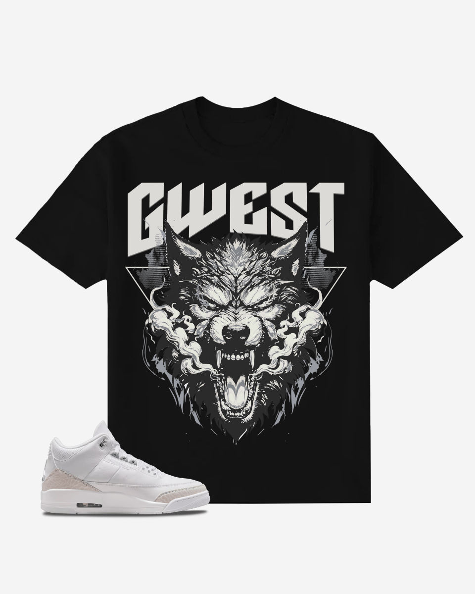 G West Angry Wolf Beast Oversized T-Shirt Mens G West