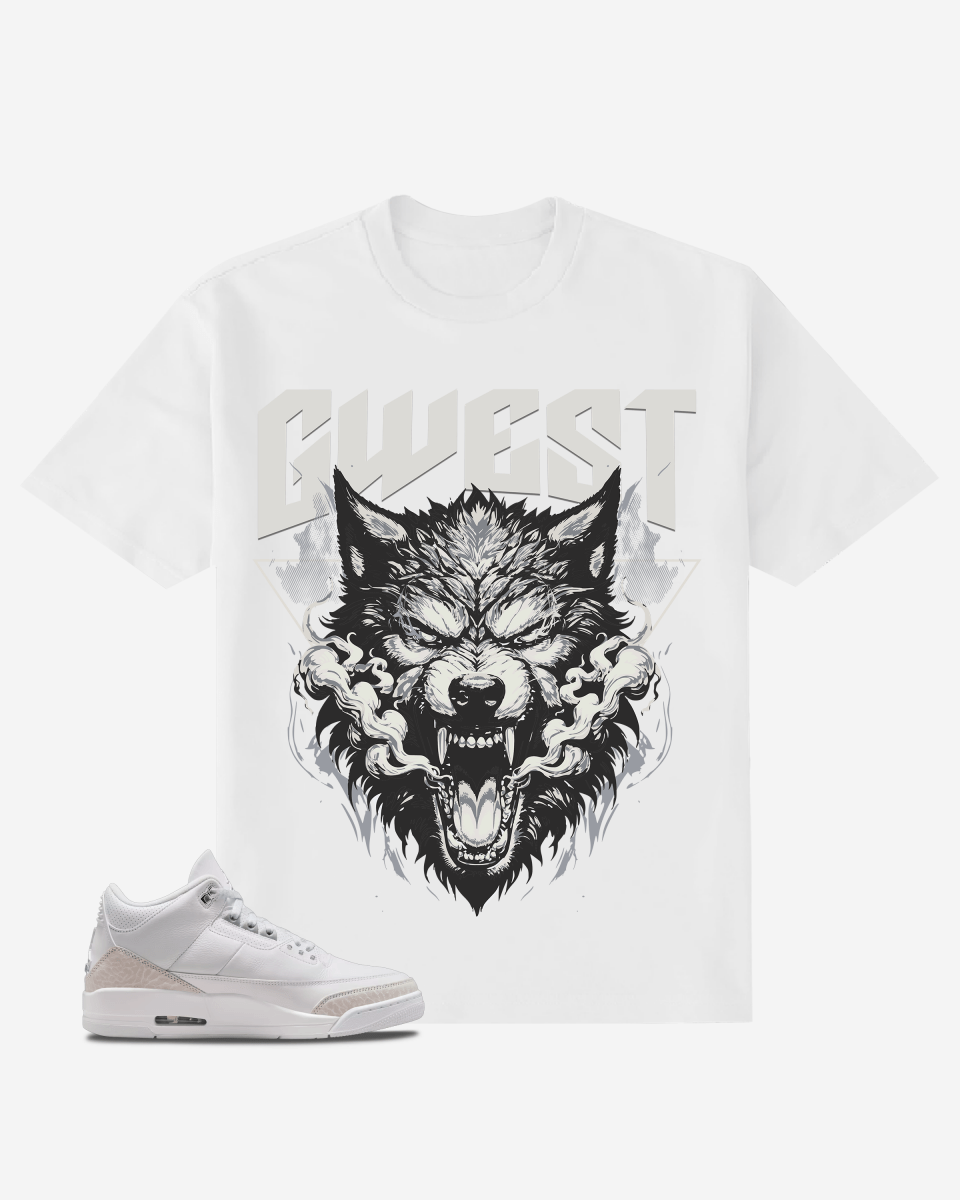 G West Angry Wolf Beast Oversized T-Shirt Mens G West