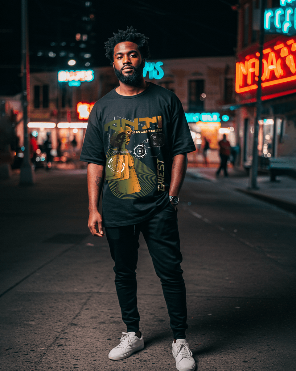 G West Anti Consumerism Oversized T-Shirt Mens G West