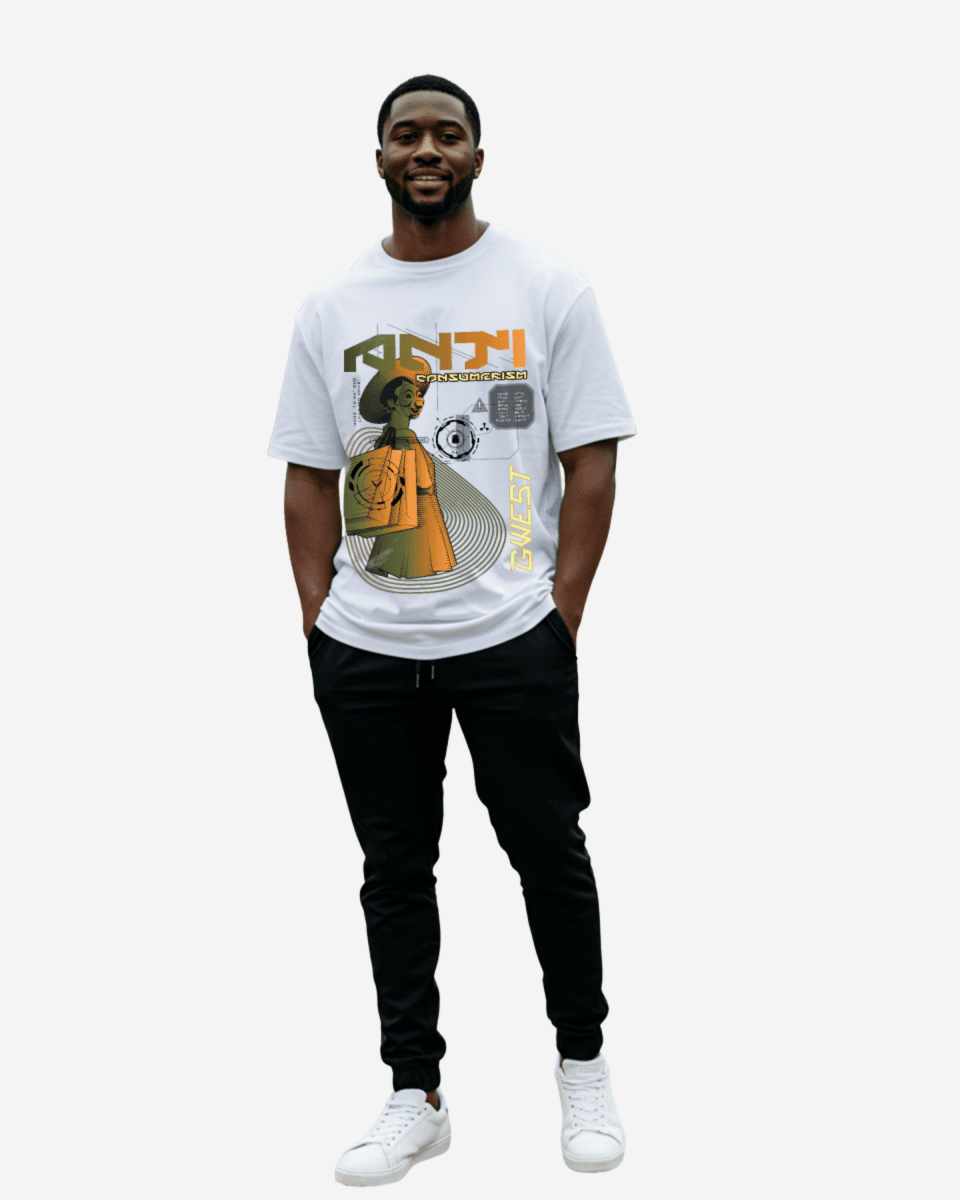 G West Anti Consumerism Oversized T-Shirt Mens G West
