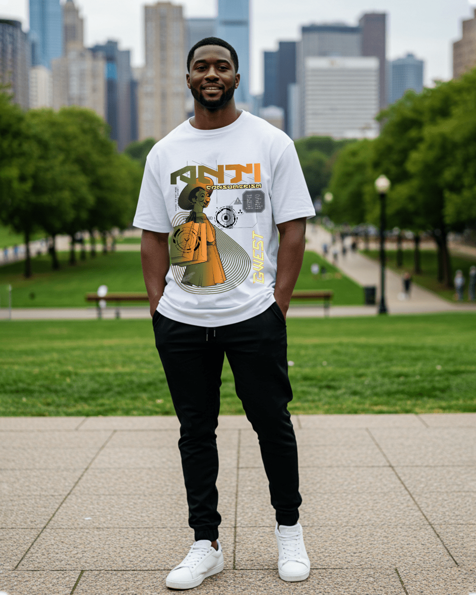 G West Anti Consumerism Oversized T-Shirt Mens G West