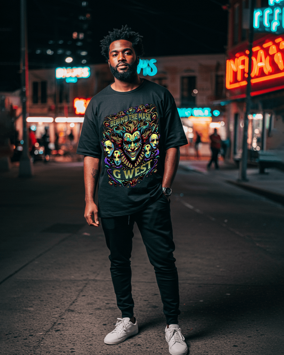 G West Behind The Mask Oversized T-Shirt Mens G West