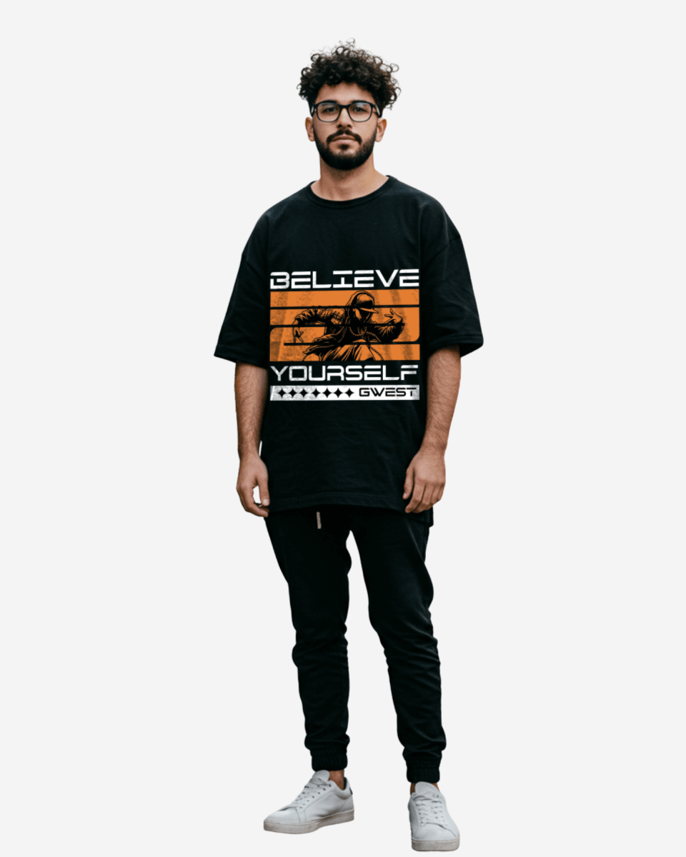 G West Believe Yourself Oversized T-Shirt Mens G West