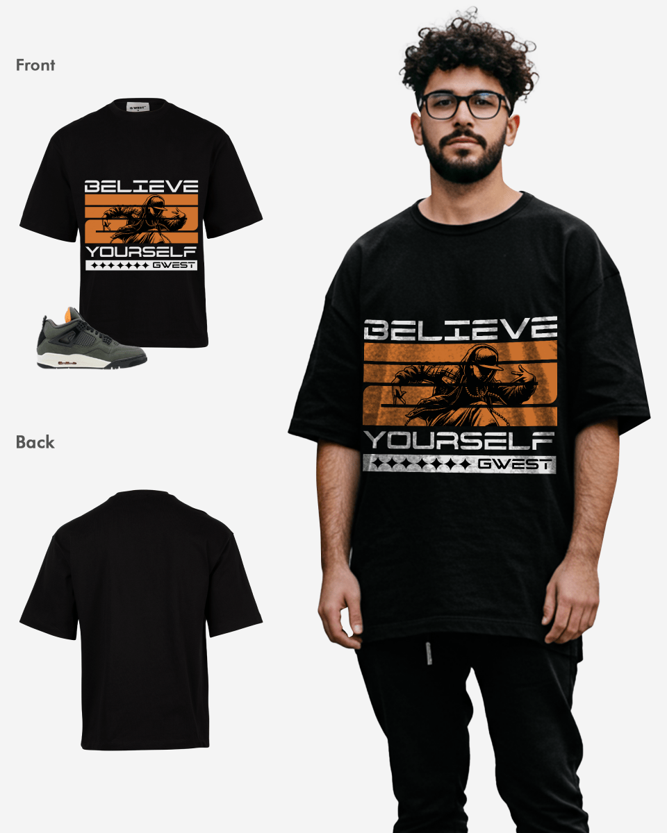 G West Believe Yourself Oversized T-Shirt Mens G West