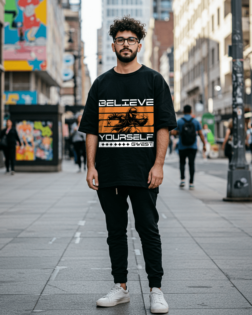 G West Believe Yourself Oversized T-Shirt Mens G West