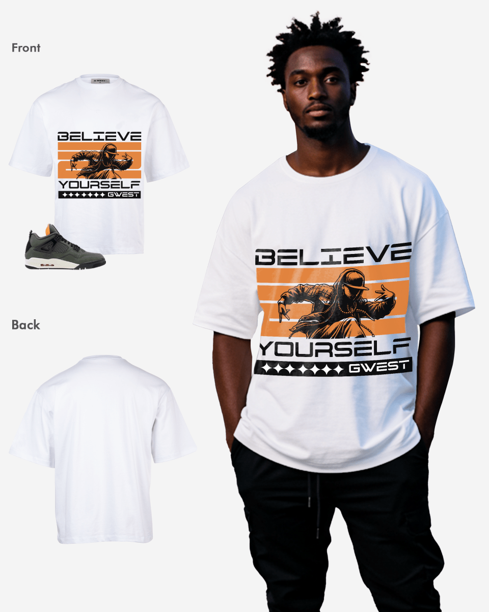 G West Believe Yourself Oversized T-Shirt Mens G West