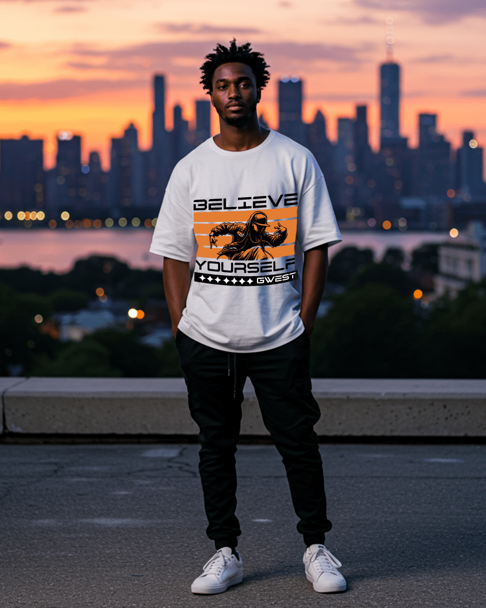 G West Believe Yourself Oversized T-Shirt Mens G West