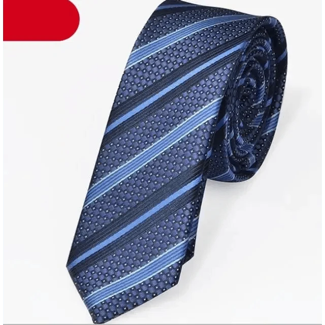 Black Business Dots Printed Polyester Men Necktie Slim Tie Formal Skinny Elegant Office Necktie For Men Stevvex