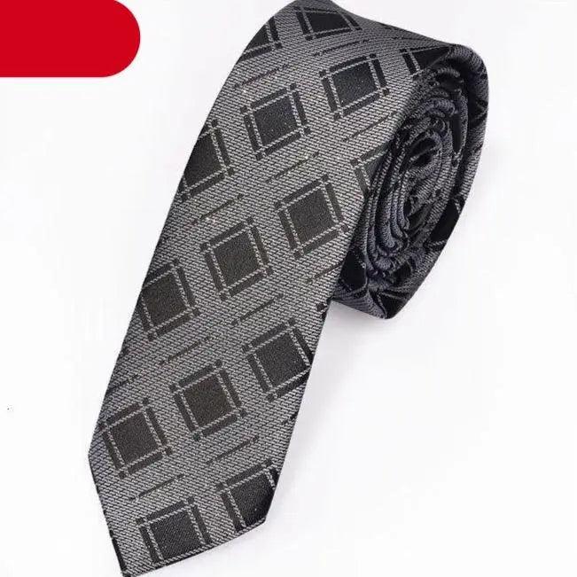 Black Business Dots Printed Polyester Men Necktie Slim Tie Formal Skinny Elegant Office Necktie For Men Stevvex