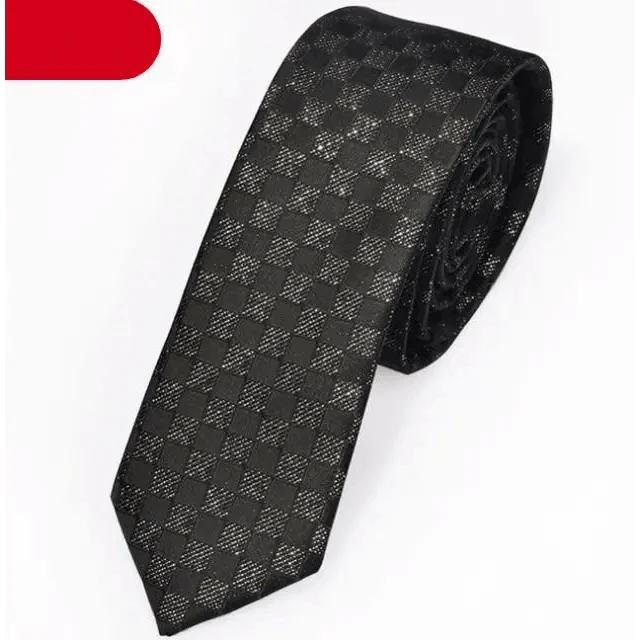 Black Business Dots Printed Polyester Men Necktie Slim Tie Formal Skinny Elegant Office Necktie For Men Stevvex