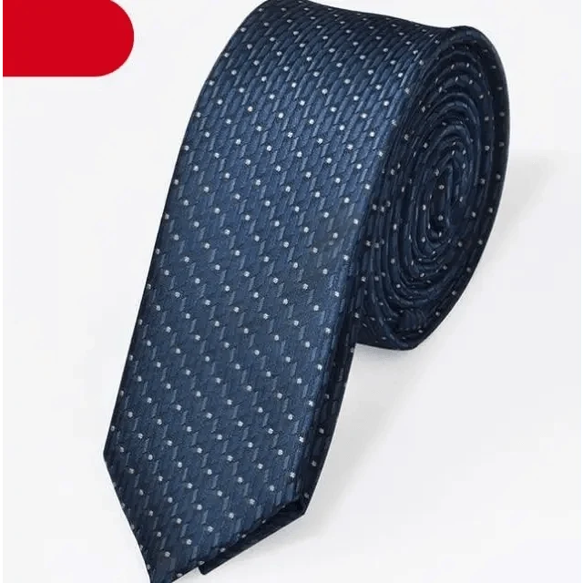 Black Business Dots Printed Polyester Men Necktie Slim Tie Formal Skinny Elegant Office Necktie For Men Stevvex