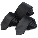 Black Business Skinny Men Neckties Wedding Slim Ties Elegant Men Lightweight High Quality Modern Ties Stevvex
