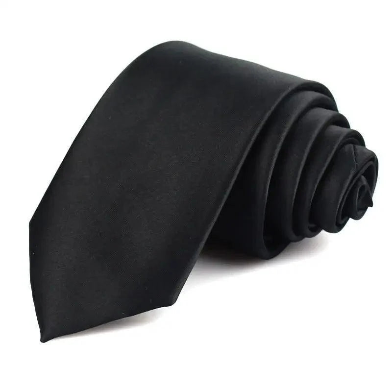 Black Business Skinny Men Neckties Wedding Slim Ties Elegant Men Lightweight High Quality Modern Ties Stevvex