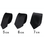 Black Business Skinny Men Neckties Wedding Slim Ties Elegant Men Lightweight High Quality Modern Ties Stevvex