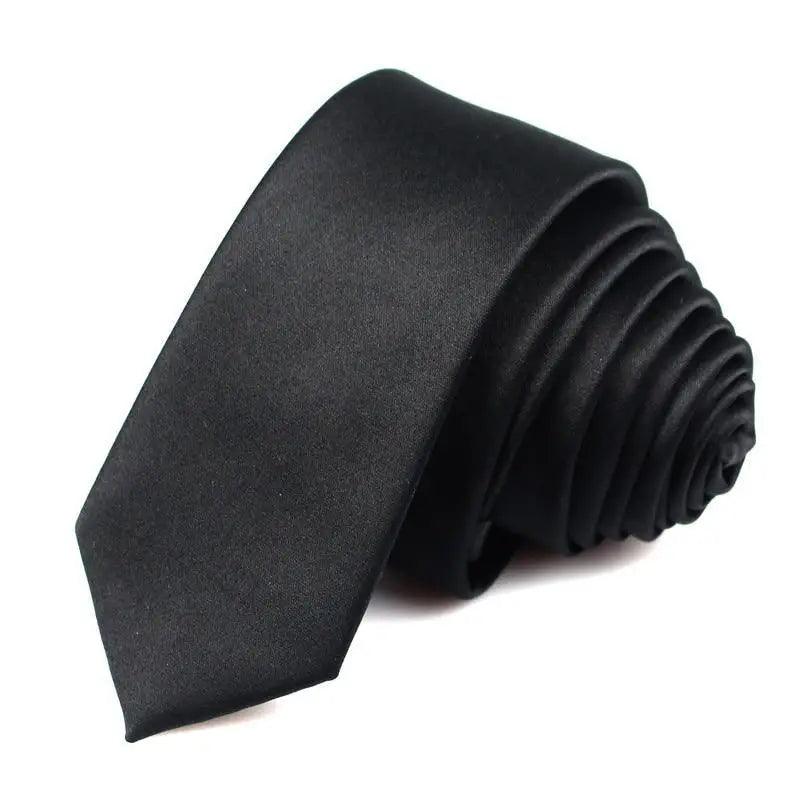 Black Business Skinny Men Neckties Wedding Slim Ties Elegant Men Lightweight High Quality Modern Ties Stevvex