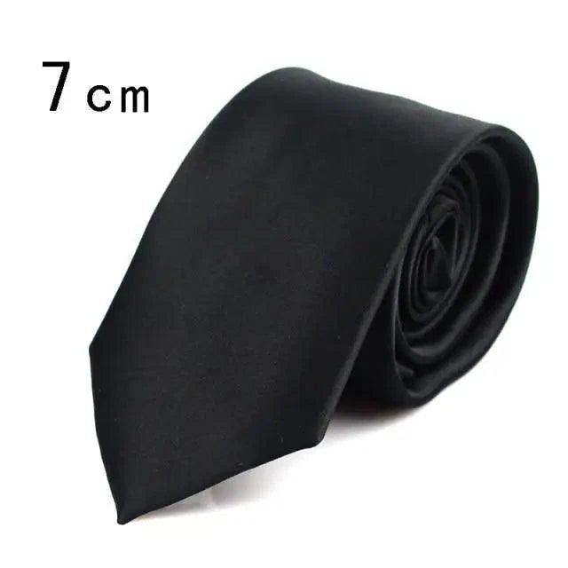 Black Business Skinny Men Neckties Wedding Slim Ties Elegant Men Lightweight High Quality Modern Ties Stevvex