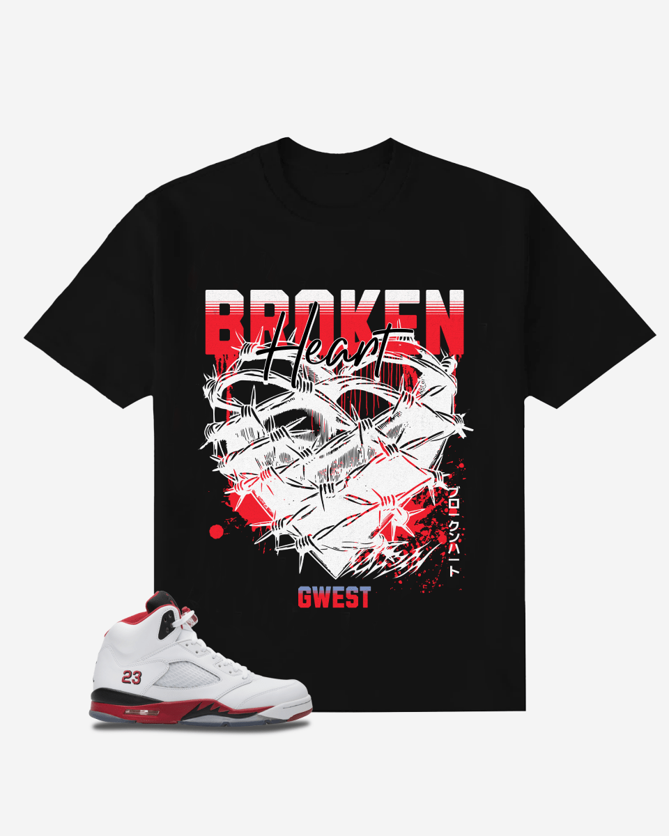 G West Broken Heart Oversized T-Shirt Mens G West