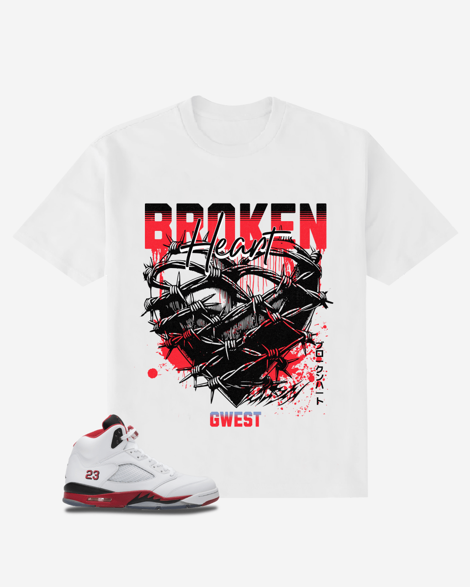 G West Broken Heart Oversized T-Shirt Mens G West