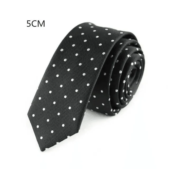 Business Black Skinny Ties Polyester Silk Necktie For Men Washable Formal Office Simple Design Necties Solid Color Skinny Tie Slim Necktie For Men Stevvex