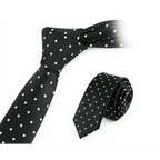 Business Black Skinny Ties Polyester Silk Necktie For Men Washable Formal Office Simple Design Necties Solid Color Skinny Tie Slim Necktie For Men Stevvex