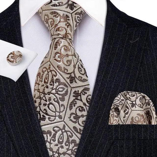 Business Luxury Men Silk Necktie Fashion Tie Sets For Men Wedding Party Wear Elegant Neck Tie Design For Men Soft Business Casual Suit Neckties Stevvex