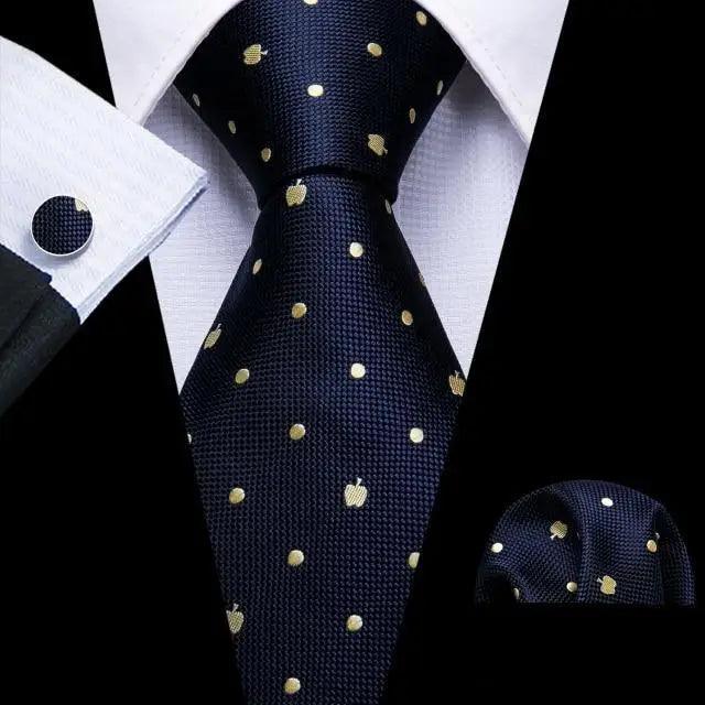 Business Luxury Men Silk Necktie Fashion Tie Sets For Men Wedding Party Wear Elegant Neck Tie Design For Men Soft Business Casual Suit Neckties Stevvex