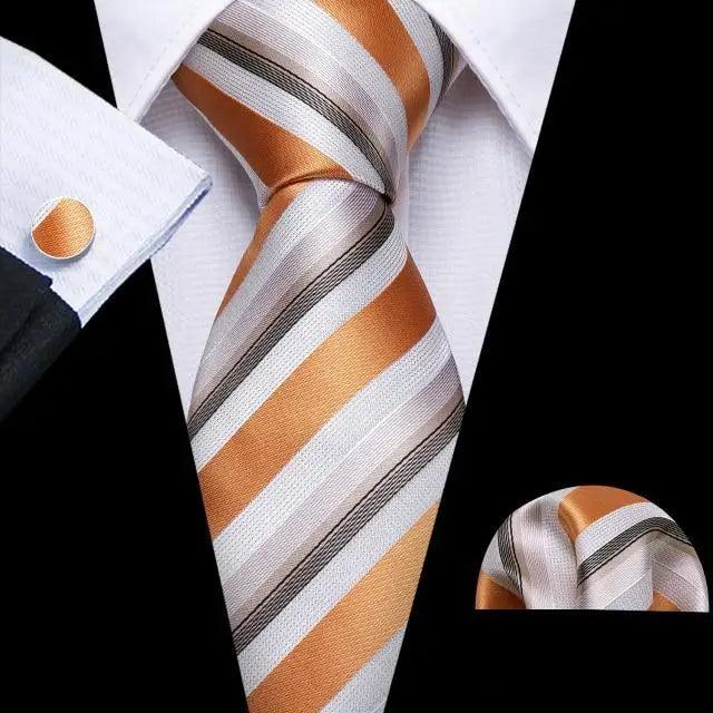 Business Luxury Men Silk Necktie Fashion Tie Sets For Men Wedding Party Wear Elegant Neck Tie Design For Men Soft Business Casual Suit Neckties Stevvex