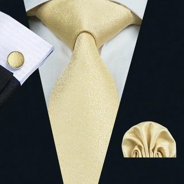 Business Luxury Men Silk Necktie Fashion Tie Sets For Men Wedding Party Wear Elegant Neck Tie Design For Men Soft Business Casual Suit Neckties Stevvex