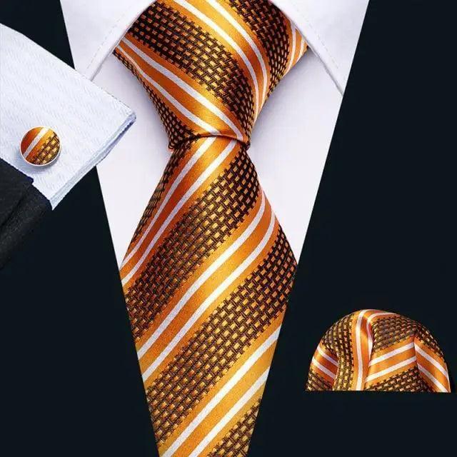 Business Luxury Men Silk Necktie Fashion Tie Sets For Men Wedding Party Wear Elegant Neck Tie Design For Men Soft Business Casual Suit Neckties Stevvex