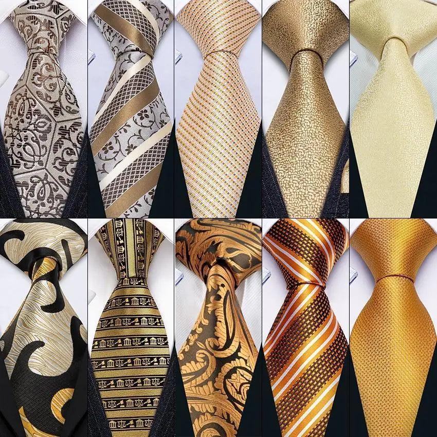 Business Luxury Men Silk Necktie Fashion Tie Sets For Men Wedding Party Wear Elegant Neck Tie Design For Men Soft Business Casual Suit Neckties Stevvex