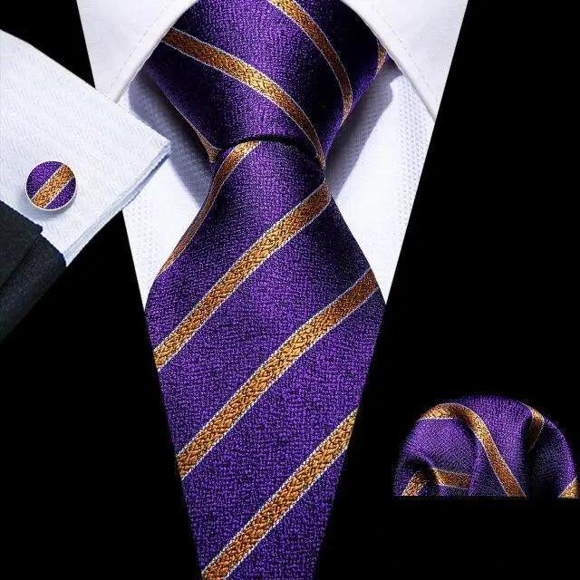 Business Luxury Men Silk Necktie Fashion Tie Sets For Men Wedding Party Wear Elegant Neck Tie Design For Men Soft Business Casual Suit Neckties Stevvex