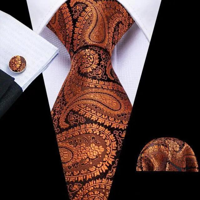 Business Luxury Men Silk Necktie Fashion Tie Sets For Men Wedding Party Wear Elegant Neck Tie Design For Men Soft Business Casual Suit Neckties Stevvex