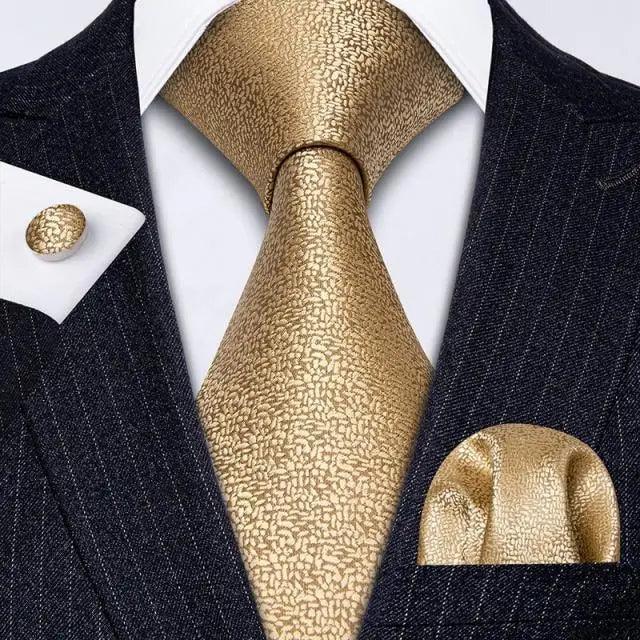 Business Luxury Men Silk Necktie Fashion Tie Sets For Men Wedding Party Wear Elegant Neck Tie Design For Men Soft Business Casual Suit Neckties Stevvex