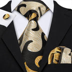 Business Luxury Men Silk Necktie Fashion Tie Sets For Men Wedding Party Wear Elegant Neck Tie Design For Men Soft Business Casual Suit Neckties Stevvex